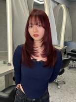 ボタン テンジン(VOTAN tenjin) 【杉本大地】韓国ヘア/ワインレッド/レイヤーロング/天神