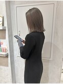 YOKE 切りっぱなしボブ結べるボブアッシュグレージュ伸ばしかけ