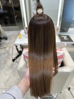 ケンジ 平塚 アネッタ(KENJE annetta) 艶髪ストレート　髪質改善カラー　髪質改善トリートメント