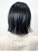 伸びても気にならないハイライト　／ボブ／ブルーシルバー