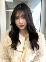 ロイオブジゼル(roi of GiseL)&nbsp;韓国 レイヤー 顔周りカット 前髪 グレージュ 透明感カラー 20代