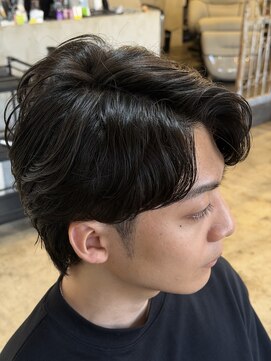 ルーメン 岐阜(ROOO MEN) メンズカット韓国マッシュ大人フェザーパーマ