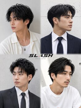 スラッシュ(SLASH)の写真/【21時迄営業】清潔感×トレンド＊隙のない男の身嗜みを[姫路/メンズ/カット/パーマ/ブリーチ/眉毛/短髪] 