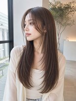 バグズ ヘアデザイン 桔梗が丘店(Baguz HAIR DESIGN) 小顔シースルーバング艶髪ストレートレイヤーロング