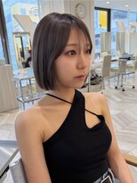 ニューヨークニューヨーク なんば道頓堀店(NYNY)&nbsp;切りっぱなしボブ×オリーブベージュ