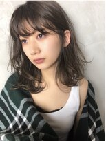 アン 柏店(un) ◆無造作ミディアムでイメチェン/小顔前髪/アッシュベージュ