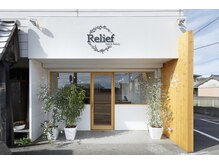 リリーフ(hair&beauty Relief)の雰囲気（カフェの様な外観が特徴）