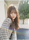 セミロングブラウンアッシュ