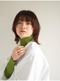 ミディアムヘア/ショコラベージュ/ボブルフ/新宿