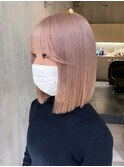 ホワイトピンク_チェリーブラウンフェミニンロング_ba365531