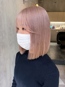 アルバム 渋谷パルコ(ALBUM) ホワイトピンク_チェリーブラウンフェミニンロング_ba365531