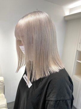 ベレーザ 渋谷(BELEZA) 5058ニュアンスカラー艶髪ハイトーンシルキーベージュ韓国ヘア