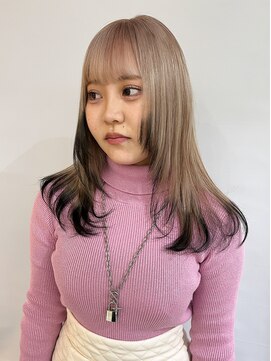 キバ(kva) ▽□□▽ベージュ×エンドカラー