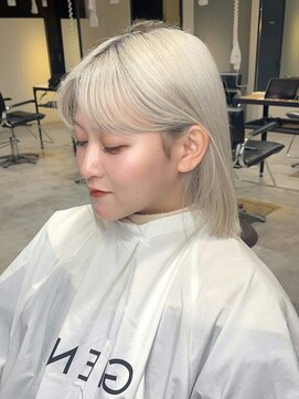 ジアン バイ ミルボン 西宮ガーデンズプラス(GIEN by milbon) #流れる前髪#毛流れレイヤー#耳かけヘア#ヘイリーボブ#切りっぱ