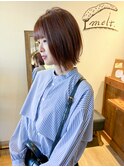 【宮本】切りっぱなしボブくびれレイヤー外ハネ大人可愛い