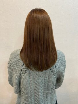 ジーナ 本八幡(Zina) 柔らか質感ピンクブラウンカラー×美髪矯正 Zina 本八幡