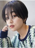 大人かわいい前下がりショートボブ丸みマッシュショート