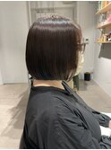 イメチェン/ホワイトブロンド/外ハネボブ/美髪/戸塚