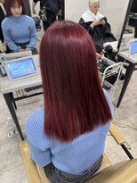 アジールヘア 所沢プロペ通り店(agir hair)&nbsp;cherry redワイドバング美髪ケアブリーチ所沢韓国