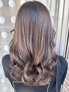 サリュー バイ イザ(Salut by IZA) ショコラブラウンカラー似合わせ顔周りレイヤーセミロング