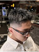 メッシュキャップ/刈り上げショート/ブリーチデザイン/刈り上げ