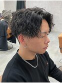 センターパート/波巻き/スパイラルパーマ/ツイスパ/メンズ