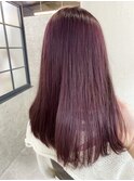 ◎ブリーチなしダブルカラーグレープカラー赤紫◎