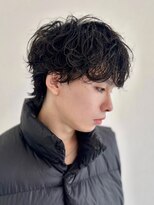 アノ(Ano.)&nbsp;大分ニュアンスパーマセンターパートフェザーパーマ毛流れパーマ