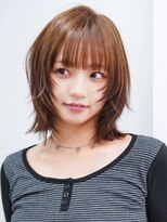 シオン(shion)&nbsp;前髪カット顔周りレイヤーくびれミディココアベージュ_F31187