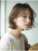 ミセスショートボブ白髪ぼかし脱白髪染め30代40代50代60代♪