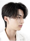 ニュアンス毛流れフェザーショートセンターパートウルフ