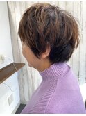 デザインカラーで白髪染めでもおしゃれショートヘア