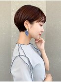ハンサムショート/丸みショートボブ/20代30代40代50代/顔周り