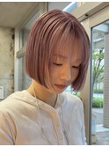 ピンクベージュ/ハイトーンピンク/ハイトーンボブ
