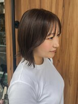 エルナ(ELNA) 顔周りレイヤーが可愛い外ハネボブ×柔らかブラウン