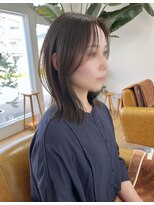 コムヘアー(COM HAIR) ロブ。オリーブアッシュ。
