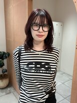 メルト 西梅田店(melt)&nbsp;秋冬ワインレッドカラー×レイヤーパーマ