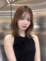 シー バイ ロンド 新宿(Sea by Lond)&nbsp;ワンホンレイヤ ー×ダークブルー[デジタルパーマ/ボブ/韓国]