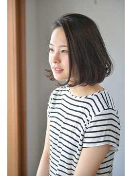 アロン(alon) セピアベージュ×アンニュイ大人ミディフレンチボブ/大崎