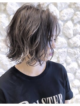 モアナ バイ ヘッドライト 沖縄東崎店(Moana by HEADLIGHT) 大人可愛いボブ♪デジタルパーマ☆デザインカラーアッシュ