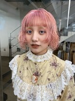 レコ 渋谷(LECO)&nbsp;ペールピンクのくるくるボブ