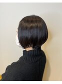２０代３０代４０代黒髪前髪なしハンサムショートボブ
