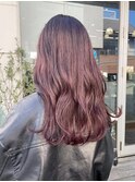 ダブルカラーピンクベージュケアブリーチハイトーン髪質改善