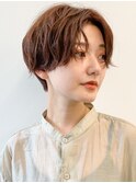 ショートヘア ショートカット ショートパーマ ブラウン 原宿
