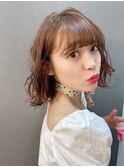 インナーグレージュ/マチルダボブ/前髪/ピンクベージュ/錦糸町