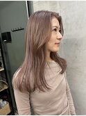 ピンクベージュ ブリーチあり