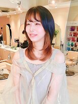 ミズチャーム(Ms.CHARM)&nbsp;デザインカット/インナーカラー/オレンジ