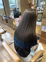 ビハツヤ(BIHATSU-YA)&nbsp;裾カラー:ブルー