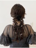 ツイン編みおろしヘアセット!イベントパーティ二次会に!