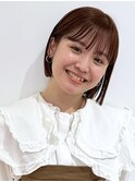 ストンと落ちる！！丸くならない切りっぱなしボブ
